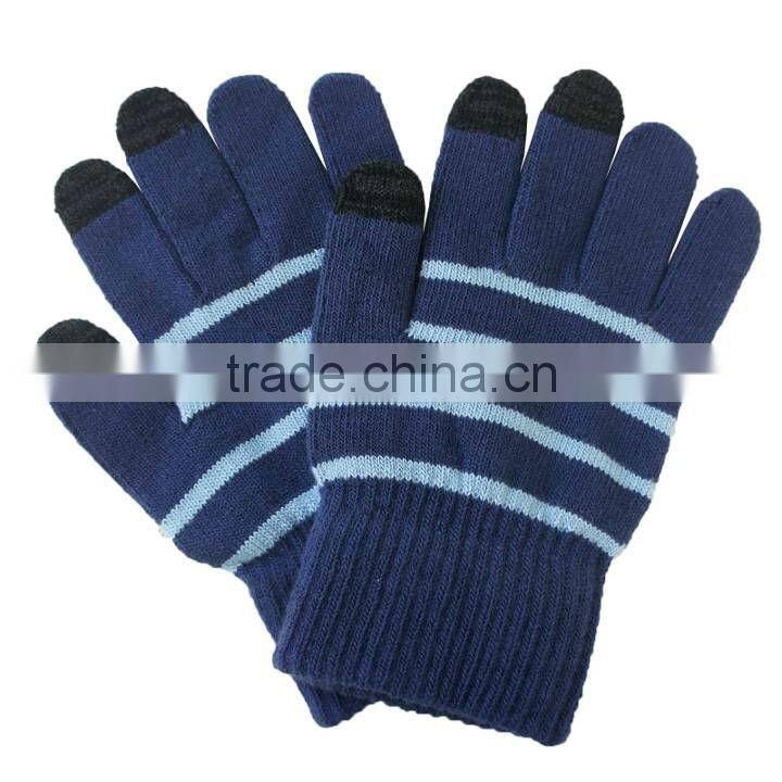 fashion striped touch screen gloves phone gloves smart phone gloves