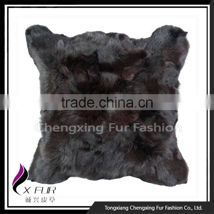 CX-D-107C China Wholesale Decorative Fox Fur Cushion Covers