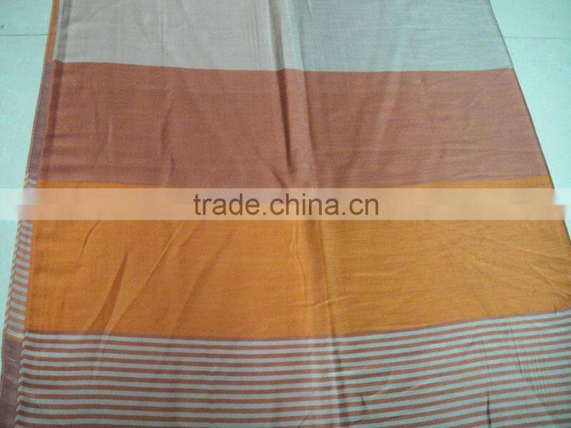 Fashion popular hot aritfical silk stripe shawl
