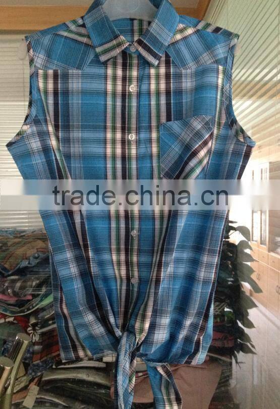 Ladies' summer shirt with hem tie - S15 16