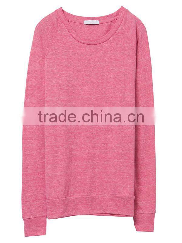 Wholesale Custom Printtin Women Dry Fit Pink Sweatershirt