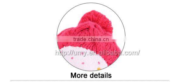 2014 high quality pom pom knitted winter beanie hat