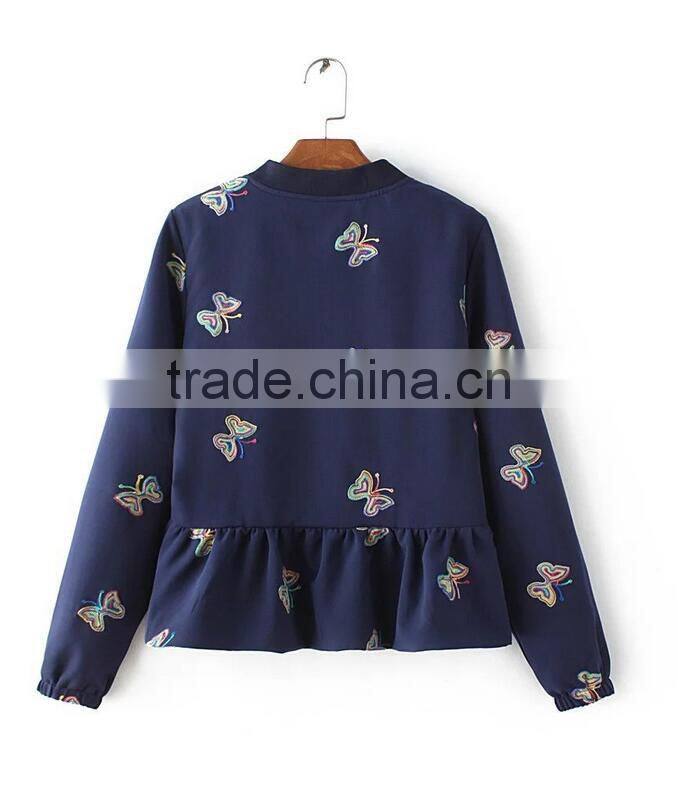Runwaylover EY1041C Fashion girls wholesale embroidery women Jackets