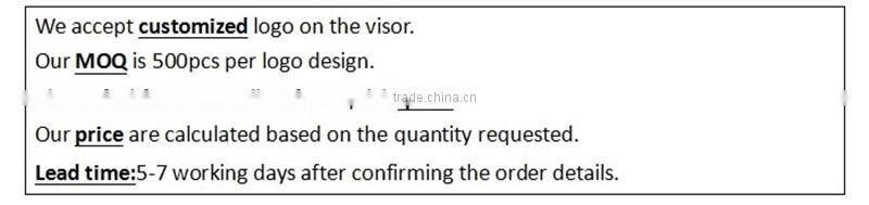 2016Durable Water-Repellent Fabric Sports Visor Cap~Golf Running Hiking Fishing Running Fitness Hat~7 colors~Accept Custom