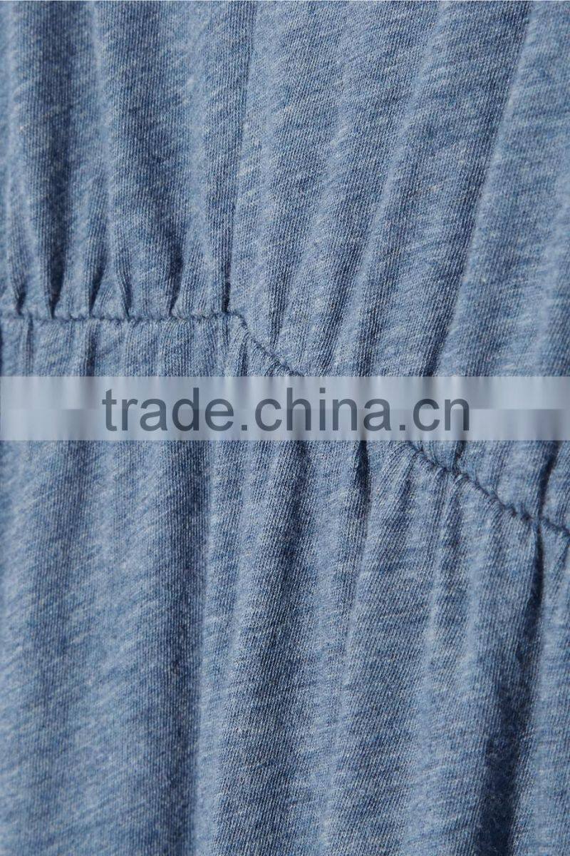 High Quality Soft Pima Cotton Nightdress Woman Nightwear Sleepwear with Crisscross Back Straps Design