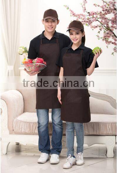 Custom aprons Korean solid color home aprons brown advertising apron custom printed LOGO