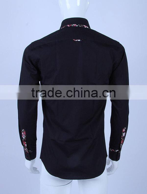 2016 latest shirt design for men italian double collar shirts