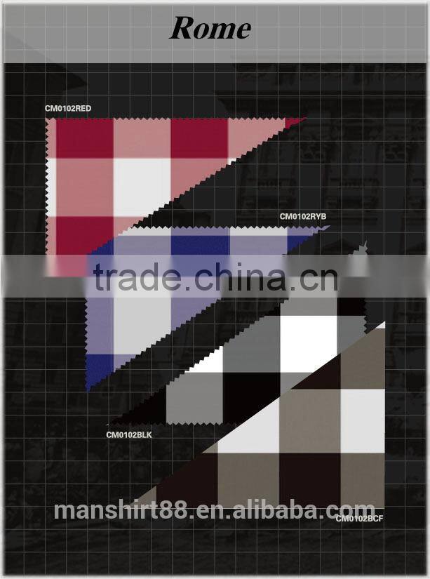 latest new fashion design big checked men dress shirt