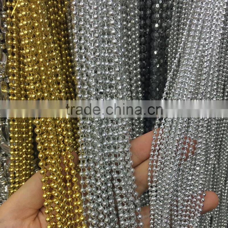 round beads, golden color, silver color garment beads
