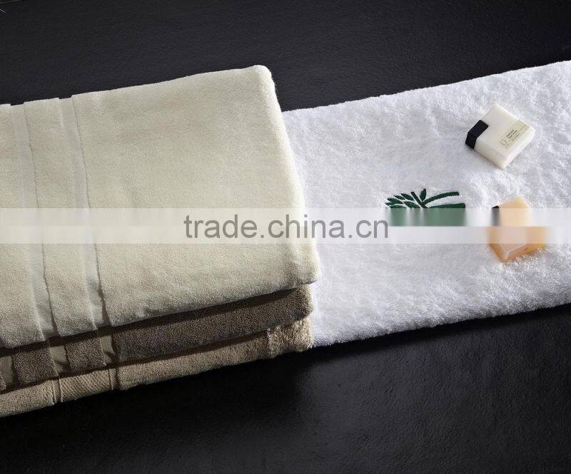 Five star Hotel colored towel dyed towels with embrodery logo