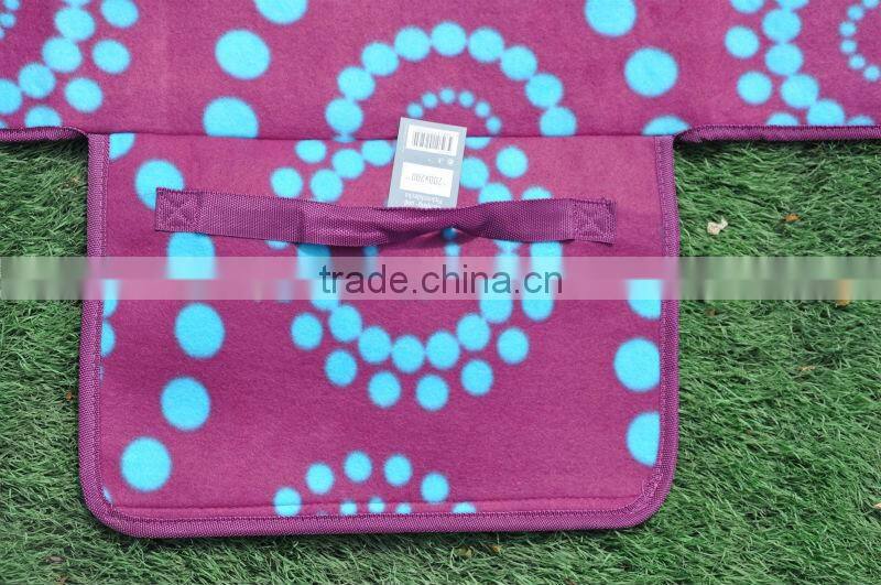 Printed polar fleece waterproof outdoor durable picnic rugs