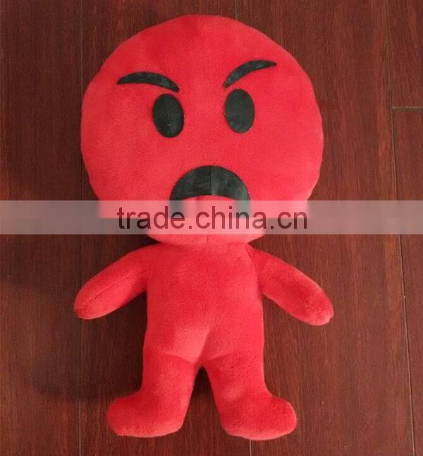 custom high quality cute soft plush emoji pillows doll toy