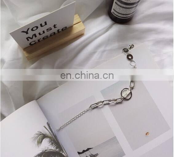 Temperament Design Bracelet Geometric Metal Marble Jewelry Female Simple Cold Wind Bracelet