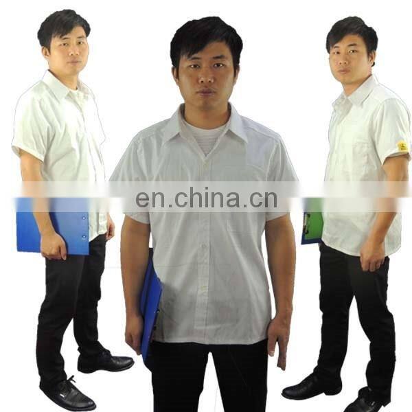 Jacket type, 5mm grid white Poly/cotton Anti-static smock