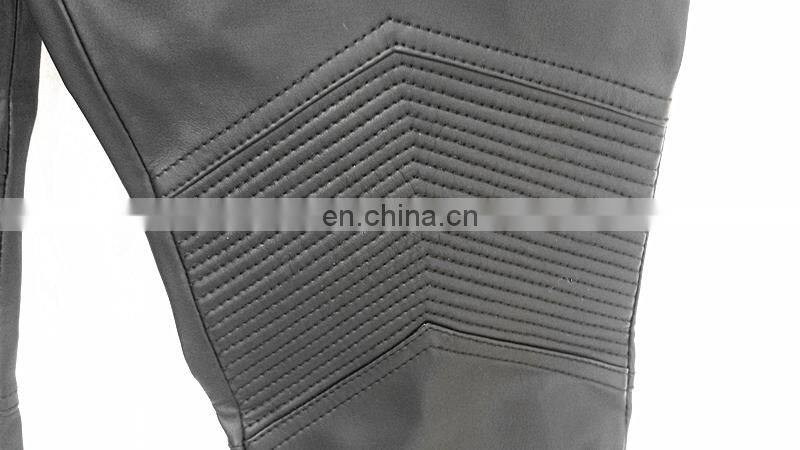 ladies fashion tight fitting sexy stretch lamb leaather pants