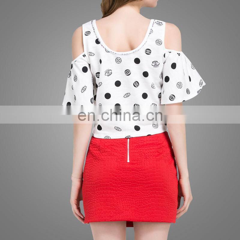 New New Lovely Summer Printing Strapless Women Blouses Women Top