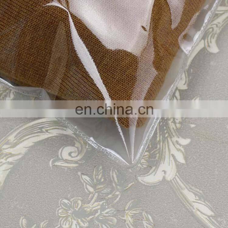 Preofessional china manufacture pvc transparent packaging bag for clothing packaging with zipper