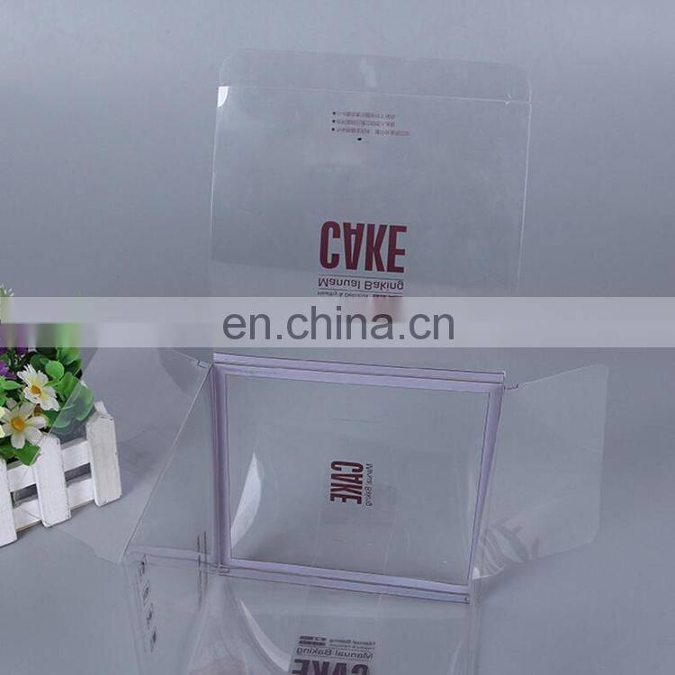 factory customzied printing PVC plastic fold box packaging with hang hole for advertising and gifts