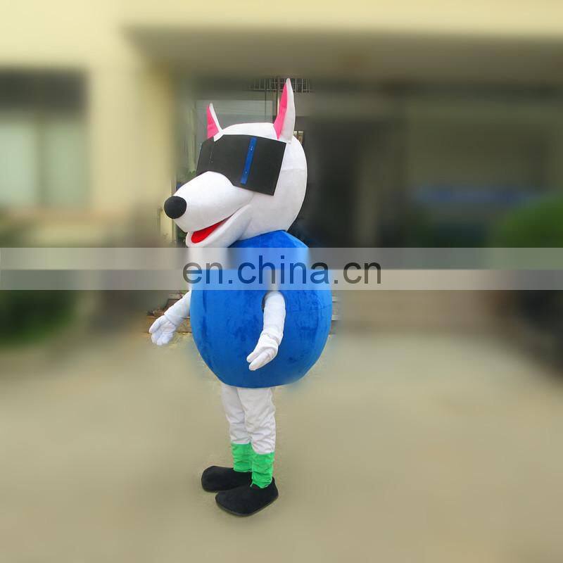 2017 popular OEM service animal adult glasses dog mascot costume