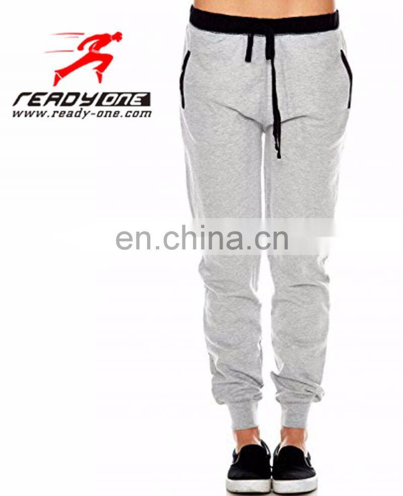 Wholesale OEM Polyester Green Slim fit construction Soft Woman Sweat pants tapered sweat pants