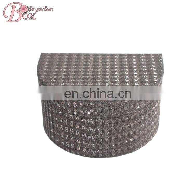 Fashion Semicircle Cardboard Jewelry ballerina music box with Mirror