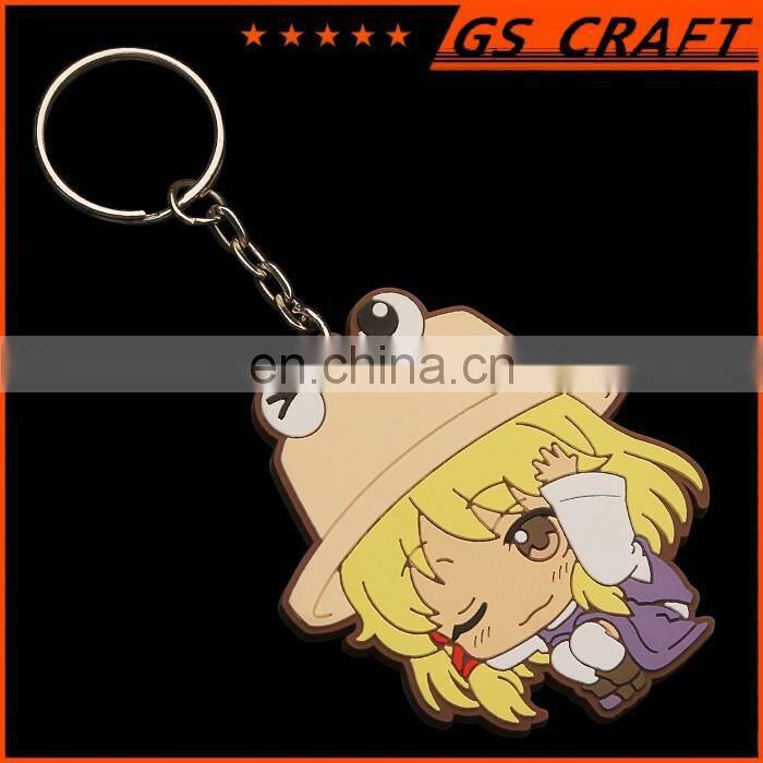 Custom Souvenir Rubber Keychain 3D Soft PVC Keychain