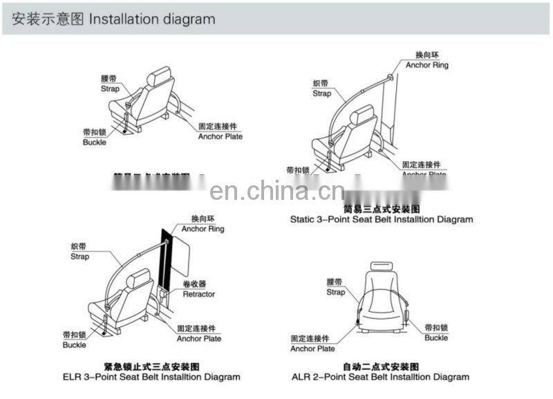 Top quality security vehicle Car Safety Belt