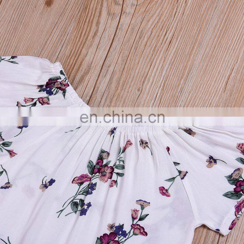 Cheap price fashion casual baby girl boutique clothes sets romper +dress