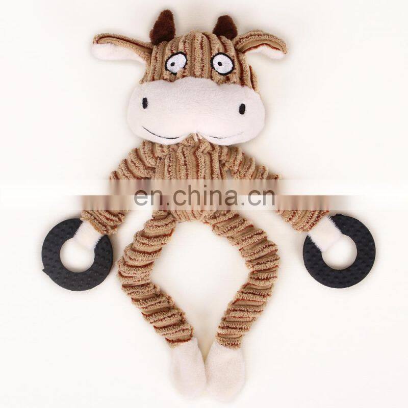 Pet plush educational Bite-resistant molar vocal dog toy Clean teeth odor-absorbing animal modeling toy
