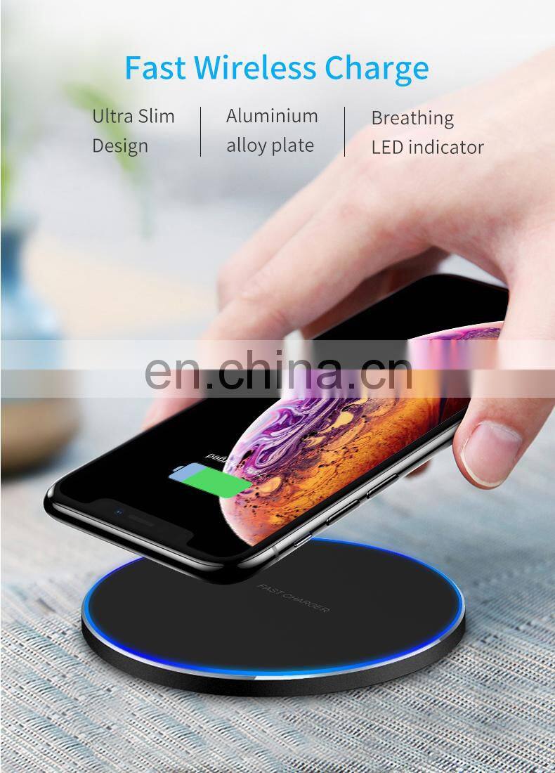 New Hot Sale Cell Phone wireless charger Fast Wireless Charging Station 10W Wireless Charger