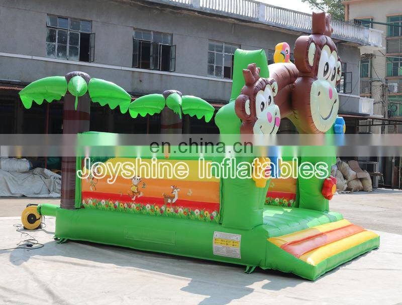 Childhood Inflatable Monkey Jumper Bouncer Kids Children Outdoor Jumping Zoo Bouncy Castle For Sale