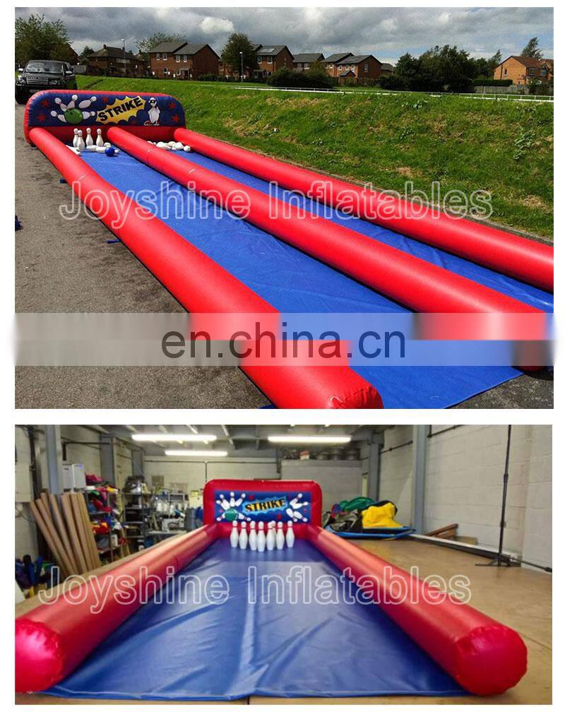 Custom 5m Giant Inflatable Bowling Lanes Equipment Factory Prices Human Sized Bowling Lane Alley Set Game For Sale