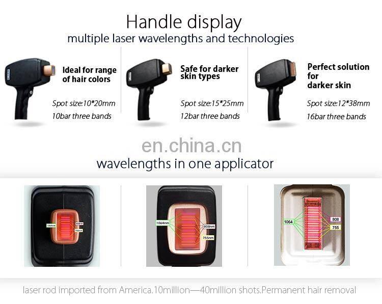 Alma Soprano ice platinum trio Germany 755 808 1064 yag lasers diode laser 808nm hair removal machine price