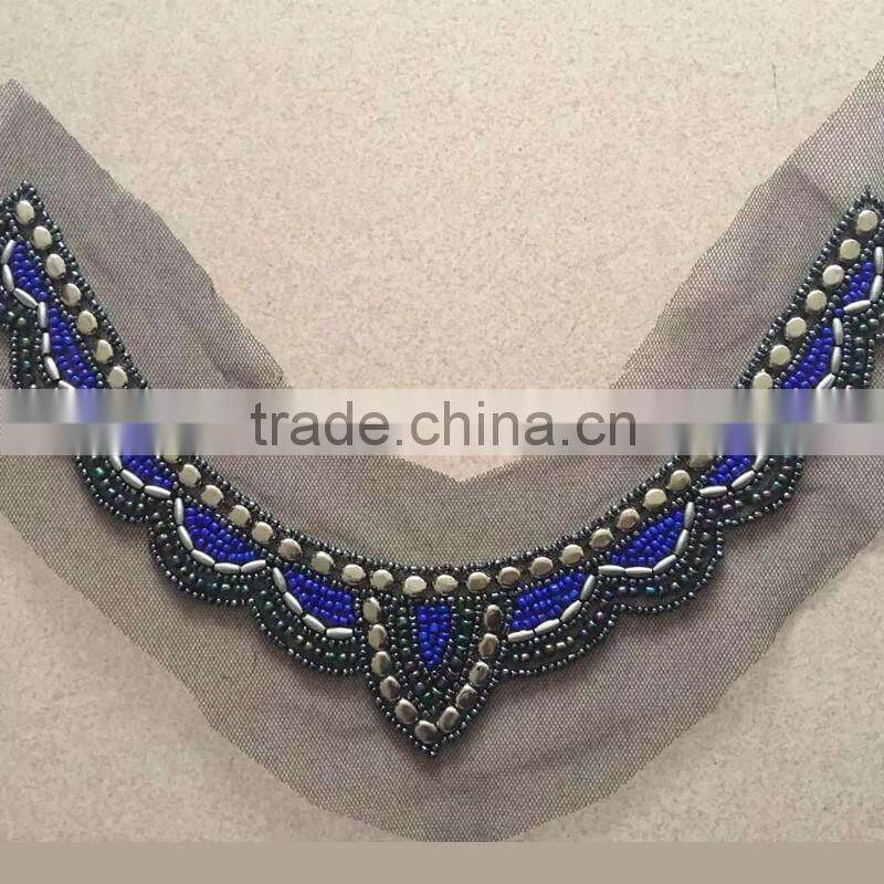 0521L High Quality beaded neck trim,beaded neck trim for T-shirt,wholesale beaded neck trim