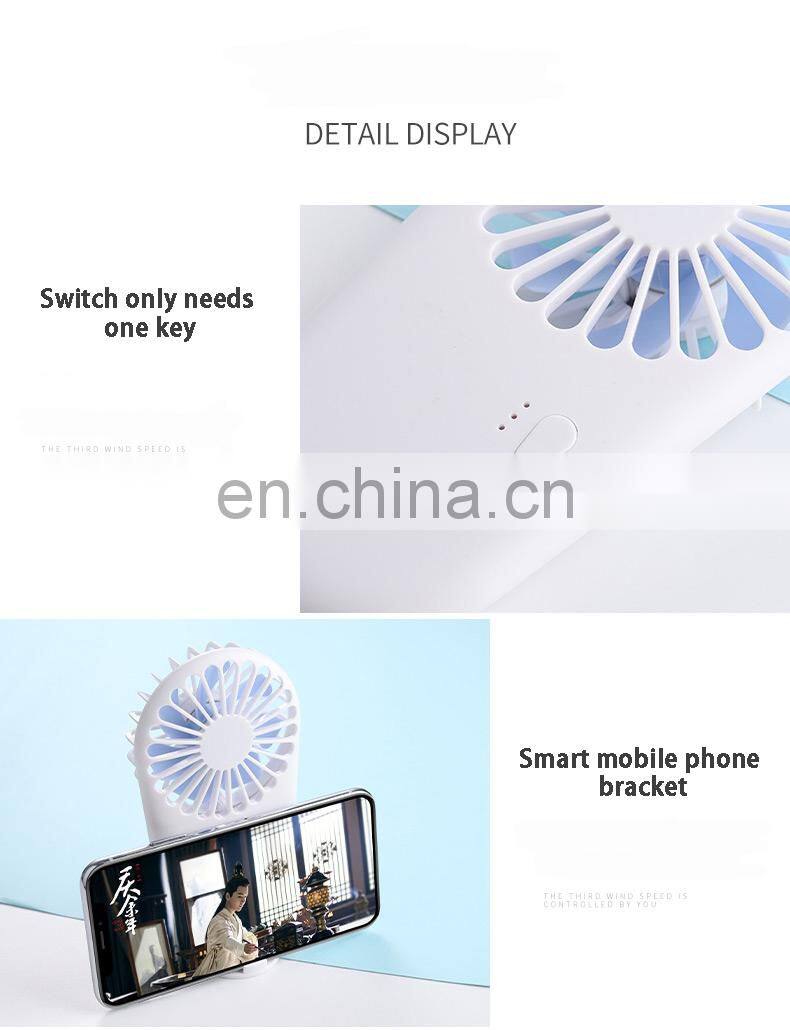 2021 Hot sell handheld mini fan rechargeable battery fan USB mini folding fan Low noise cute
