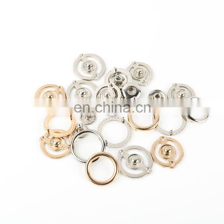 custom 4 parts metal sewing new ring prong snap fastener button