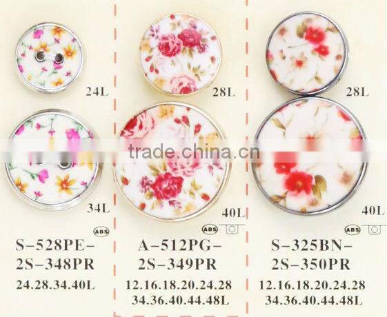 2 holes brown plastic resin button with custom made logo