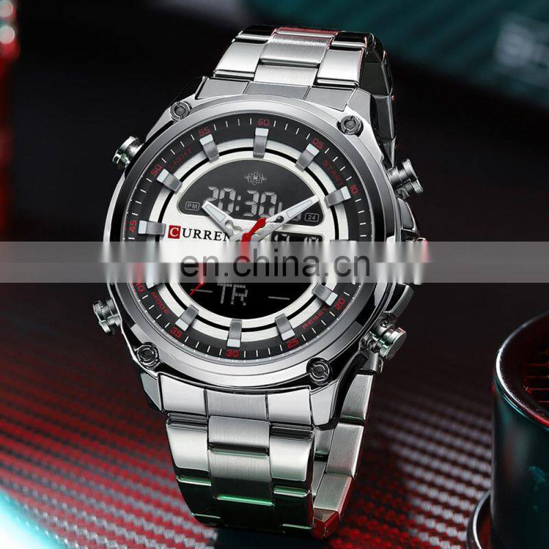 CURREN 8404 Top Luxury Brand Mens Watches Waterproof LED Quartz Digital Sport Fashion Men Wrist Watch