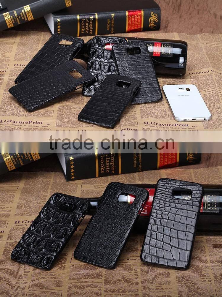 Luxury exotic skin crocodile leather case for samsung galaxy s6 edge