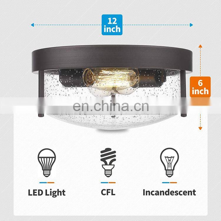 American style factory price indoor home decor lighting living room lights with glass shade modern simplicity ceiling lamp