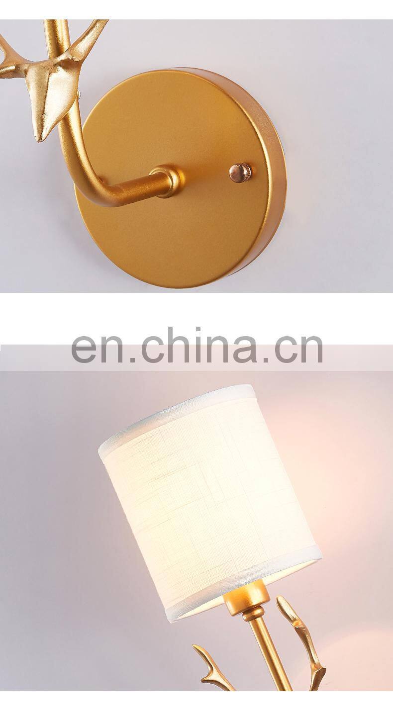 Aolier lighting lamp Modern Simplicity Bedroom Ideas Deer Head Kids TV Background Wall Living Room Wall Light