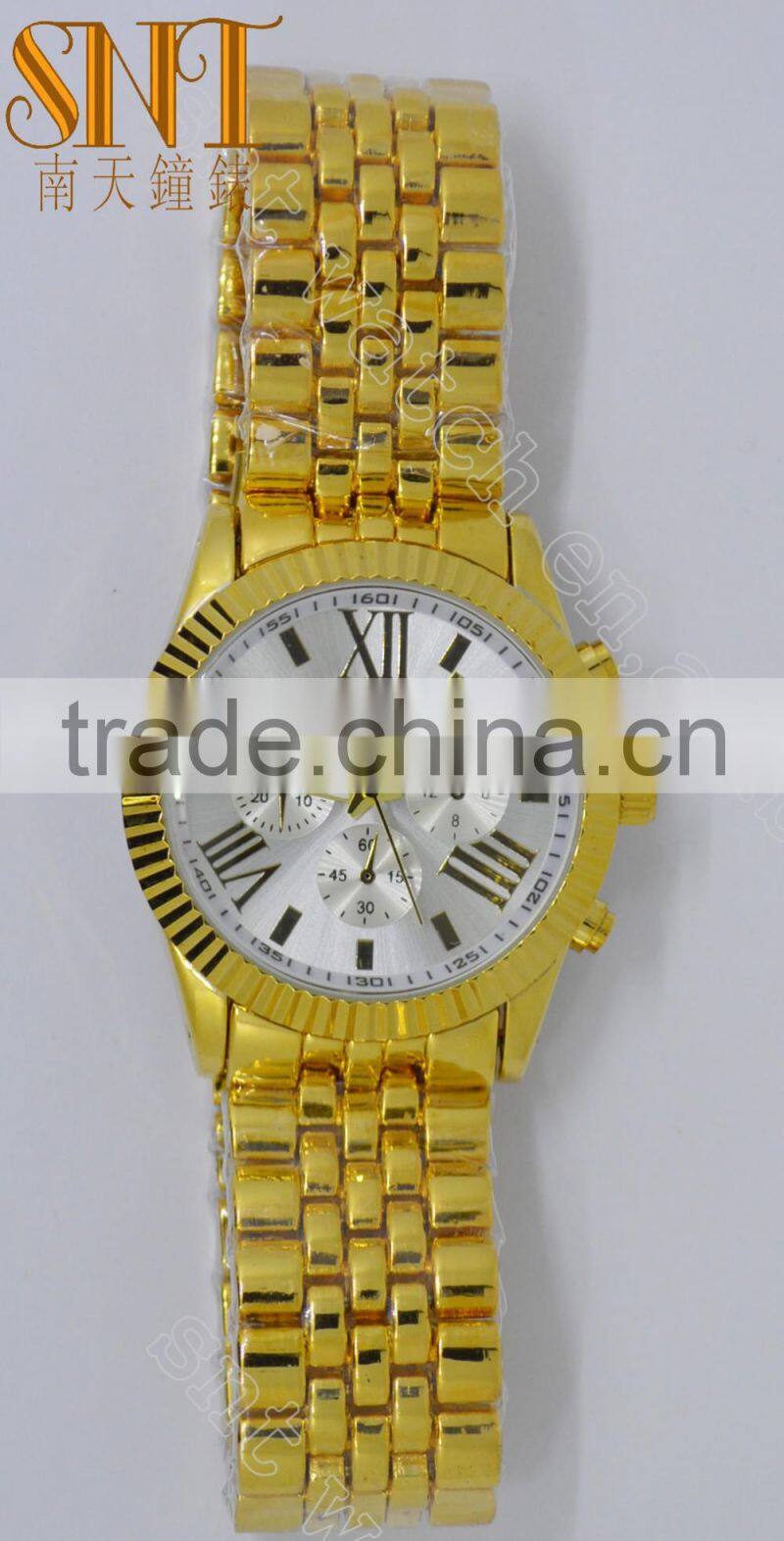 SNT 93119 Gold Alloy Case, Gold StainlessSteel Watch