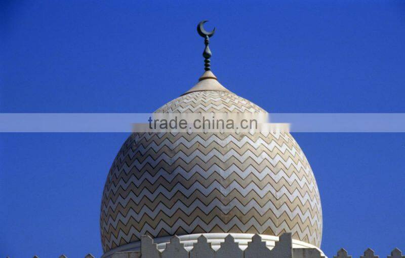 Fiberglass roof hot galvanized steel structure mosque dome