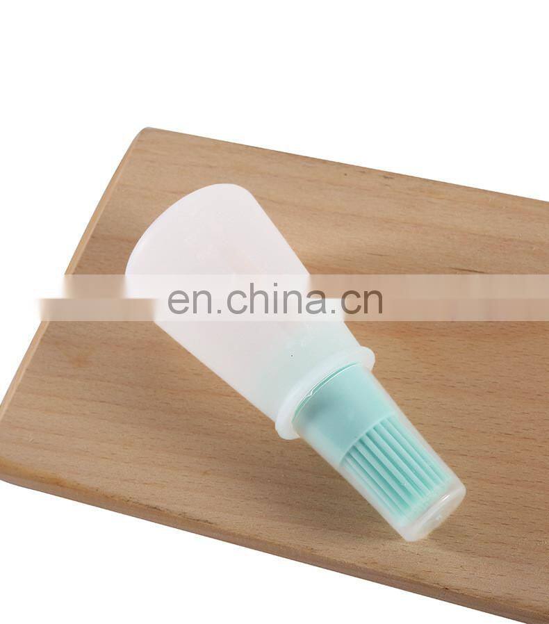 Barbecue Oil Brush Oil Dispenser with Brush High Temperature Resistant Silicone Oil Bottle with Brush Kitchen Baking Gadgets