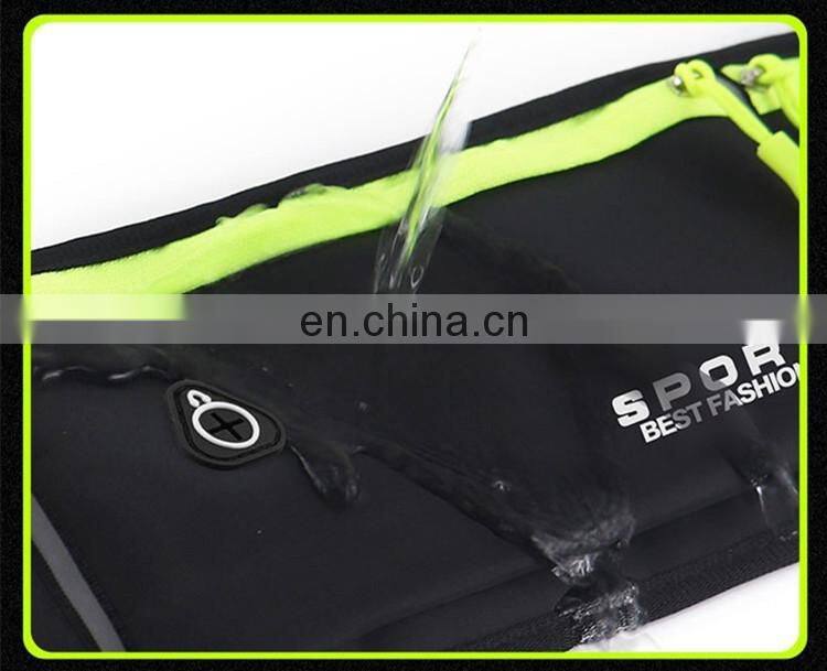 Wholesale Outdoor Waterproof Nylon Thin Waist Bag Belt Unisex with Water Bottle Holder