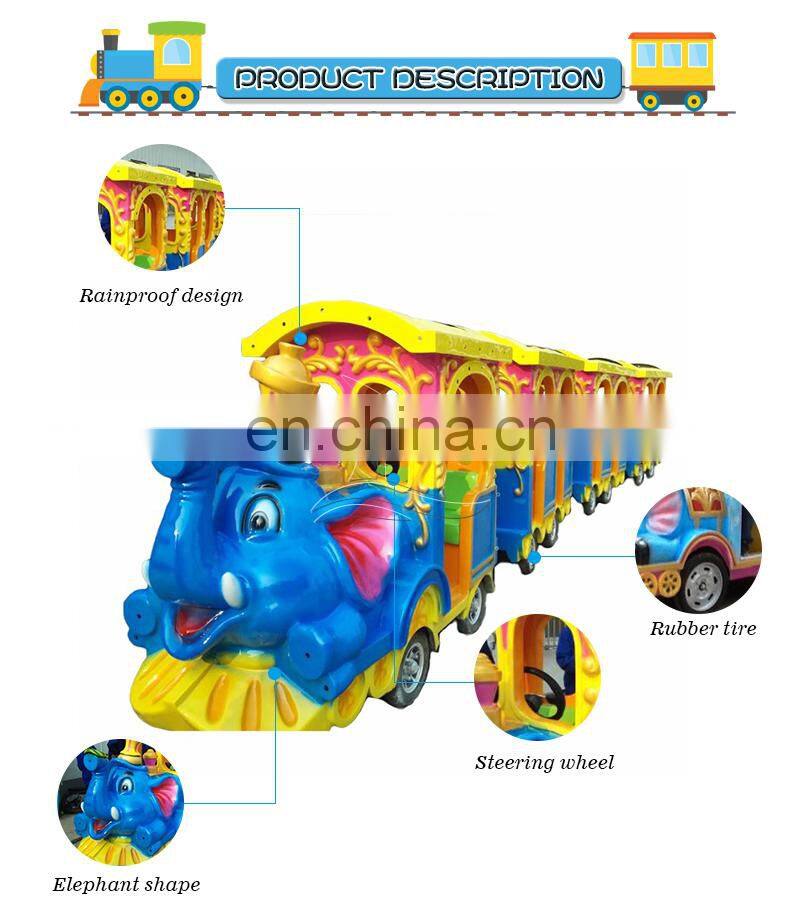 Amusement rides electric mini dinosaur on train for kids