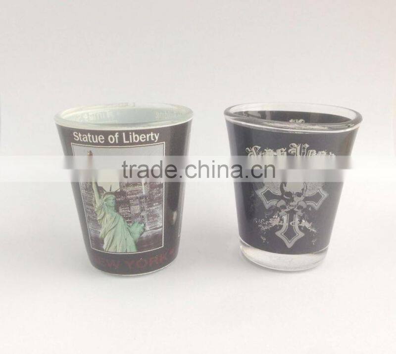 CE/EU/FDA/SGS high quality printed shot glass,tequila shot glass,hanging shot glass
