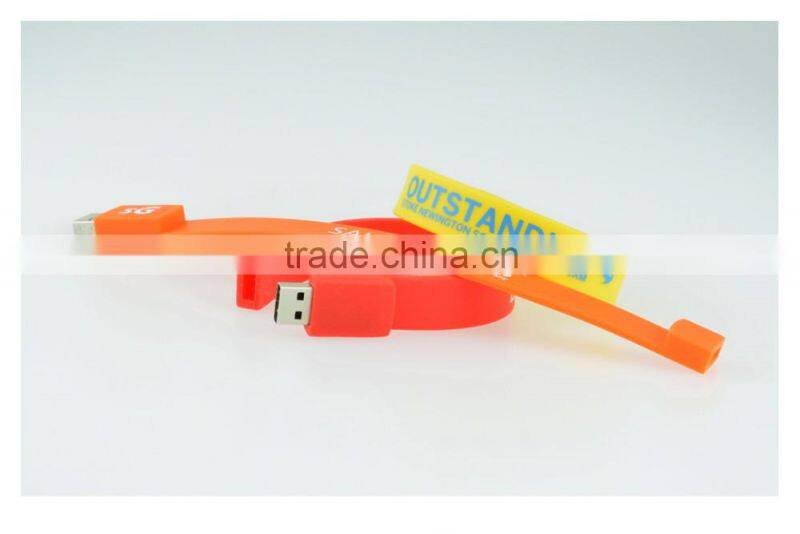 Bulk items colorful silicone bracelet usb flash drive for promotion gift