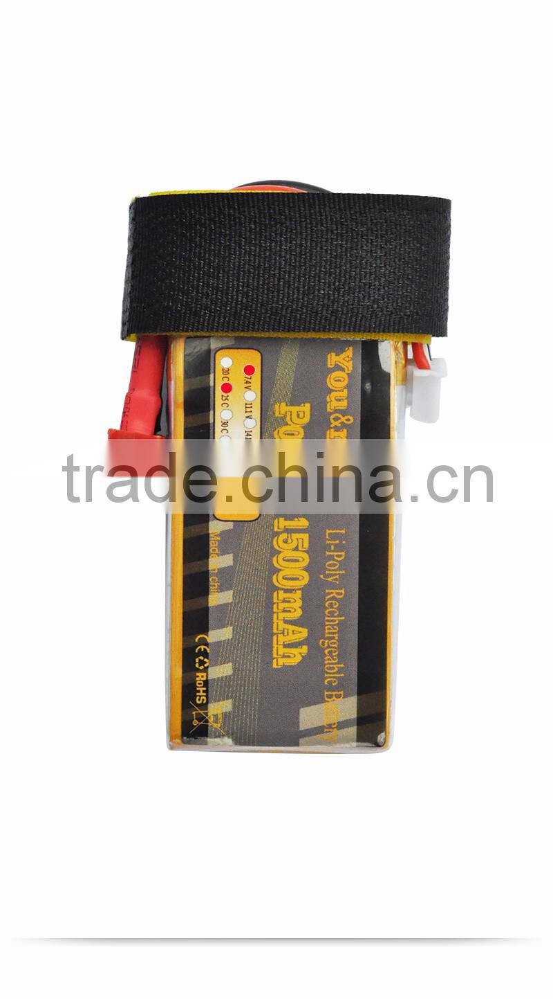 High Power Supply 11.1V 30C 1500mah 7.4v battery rechargeable batteries
