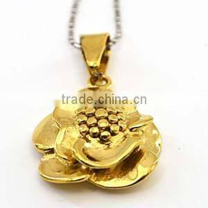 316l stainless steel jewelry casting stainless steel flower pendant